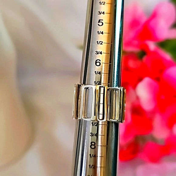 Silpada Framework Open Bar Ring in Sterling Silver & Brass size 7 to 7.5… - Picture 4 of 4